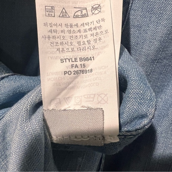 J Crew Drapey Chambray Shirt Dress Denim, XXS, B9841 - Picture 5 of 10